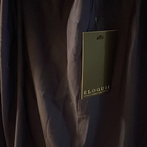 ELOQUII NWT Women’s Size 18/20 Colorblock Maxi Skirt Stripe navy blue pink - Picture 6 of 7